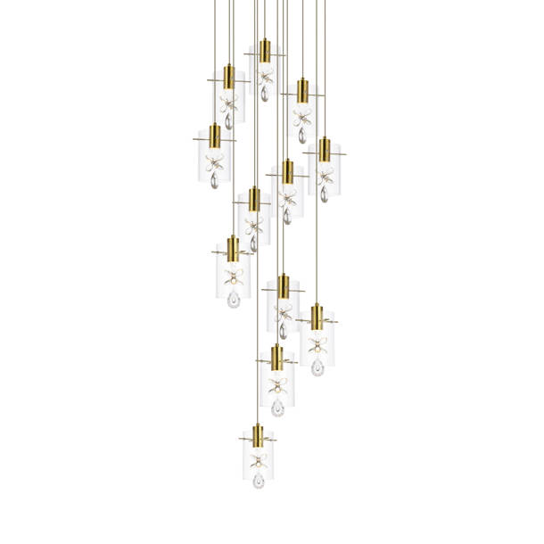 Wade Logan® Alfee 9 Light LED Cluster Pendant Wayfair Canada